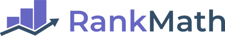 Rank Math Blue and Black Logo