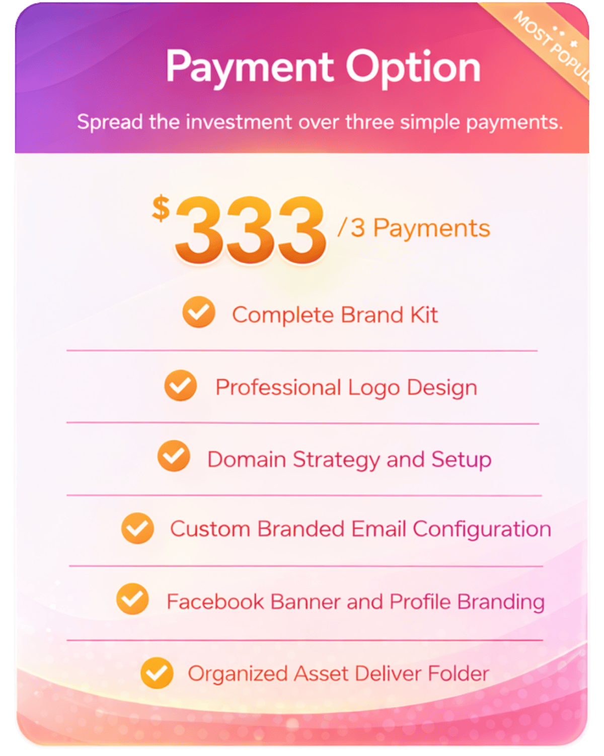 Branding Foundation Pricing Card