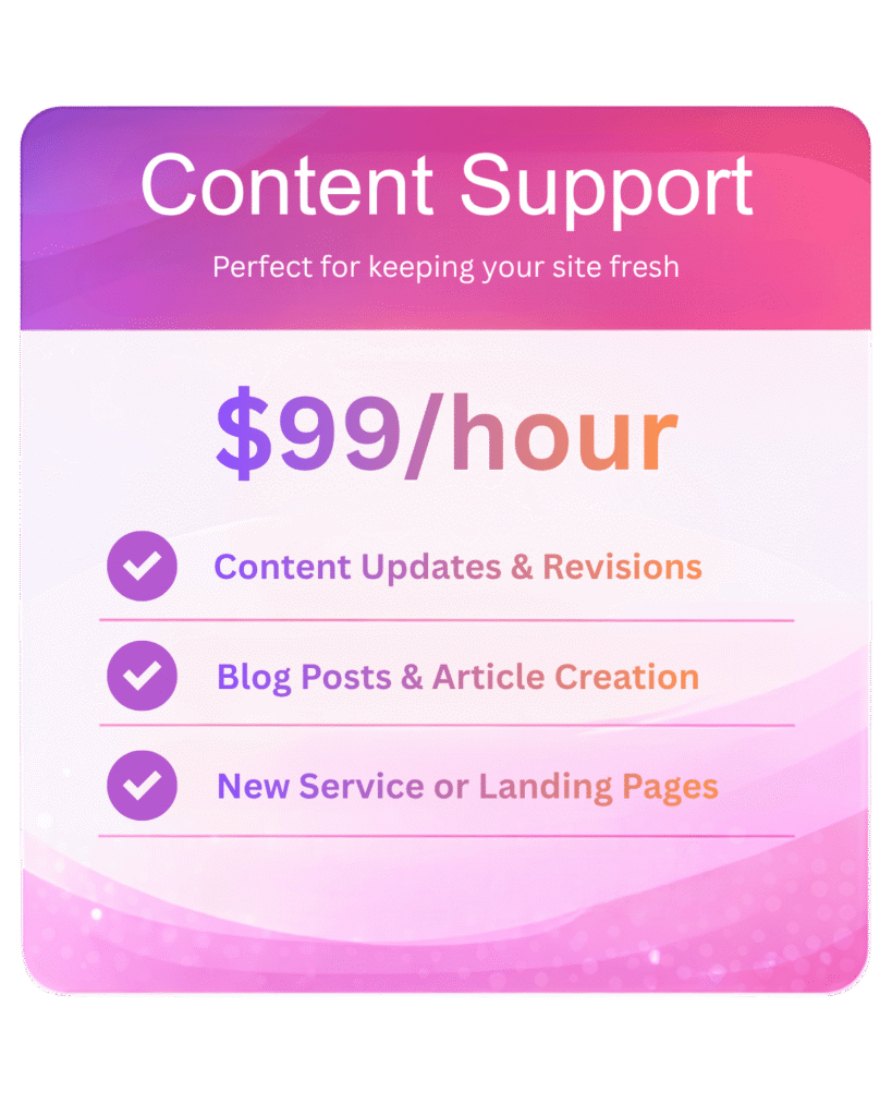 Post-Launch Support Cards - Content Support Pricing